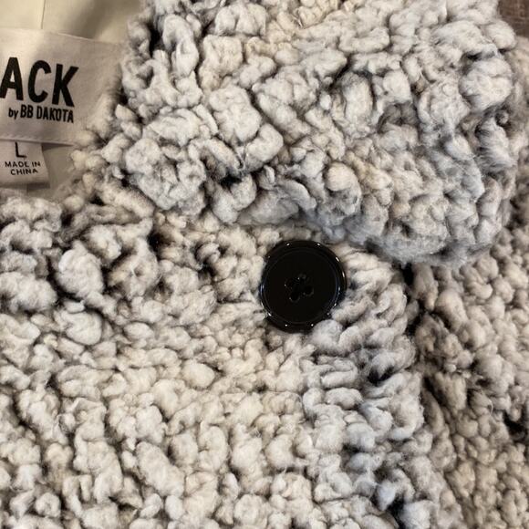 JACK BY DD DAKOTA Grey Shearling Jacket Large - Picture 12 of 14